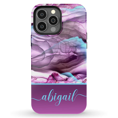 Alcohol Ink Patterns Custom Name iPhone Case